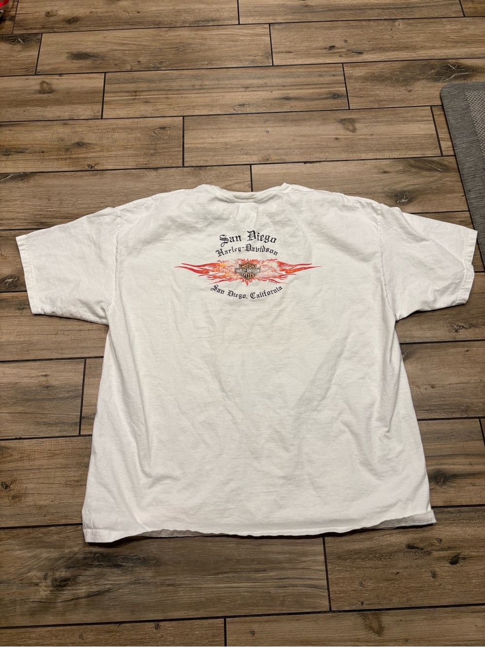 Vintage Harley Davidson Mens 2XL White San Diego California Motorcycle Tee